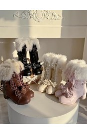 Pure Tea For Dream Fluffy's Diary​ Short Boots(Pre-Order/4 Colours/Full Payment Without Shipping)